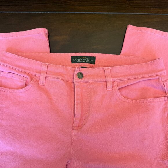 Lauren Ralph Lauren Pink‎ Modern Straight Jeans Size 10 LRL - Picture 4 of 7